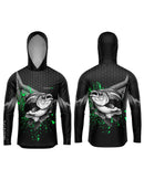 Camisa de Pesca TucunaFish Sombra Verde com Capuz e Proteção UV50+