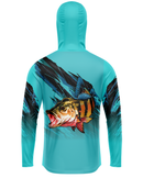Camisa de Pesca TucunaFish Rastro de Caça com Capuz e Proteção UV50+