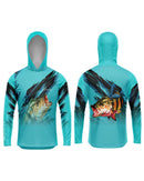 Camisa de Pesca TucunaFish Rastro de Caça com Capuz e Proteção UV50+