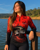Camisa de Pesca Feminina Escama de Fogo com Proteção UV50+