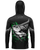 Camisa de Pesca TucunaFish Sombra Verde com Capuz e Proteção UV50+