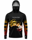 Camisa de Pesca TucunaFish Olho do Predador com Capuz+Bandana e Proteção UV50+