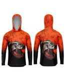 Camisa de Pesca TucunaFish Escama de Fogo com Capuz e Proteção UV50+