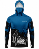 Camisa de Pesca TucunaFish Golpe Fatal com Capuz+Bandana e Proteção UV50+