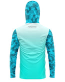 Camisa de Pesca TucunaFish Blue Hunter com Capuz e Proteção UV50+