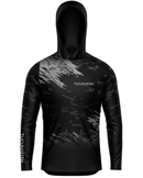 Camisa de Pesca TucunaFish Camuflagem Noturna com Capuz e Proteção UV50+