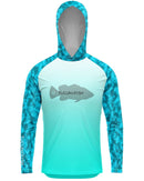 Camisa de Pesca TucunaFish Blue Hunter com Capuz e Proteção UV50+
