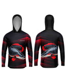 Camisa de Pesca TucunaFish Gigante da Amazônia com Capuz e Proteção UV50+