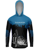 Camisa de Pesca TucunaFish Golpe Fatal com Capuz e Proteção UV50+