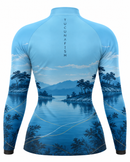 Camisa de Pesca Feminina Paraíso Azul com Proteção UV50+