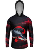 Camisa de Pesca TucunaFish Gigante da Amazônia com Capuz e Proteção UV50+
