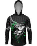 Camisa de Pesca TucunaFish Sombra Verde com Capuz e Proteção UV50+