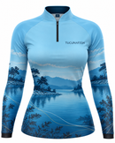 Camisa de Pesca Feminina Paraíso Azul com Proteção UV50+