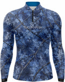 Camisa de Pesca e Caça Floresta Azul com Proteção UV50+