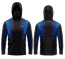 Camisa de Pesca TucunaFish Prisma Azul com Capuz+Bandana e Proteção UV50+