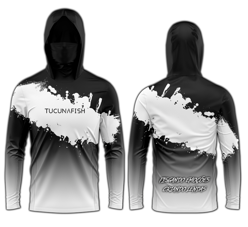 Camisa de Pesca TucunaFish Minimal Strike com Capuz+Bandana e Proteção UV50+