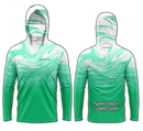 Camisa de Pesca TucunaFish Onda Verde com Capuz+Bandana e Proteção UV50+
