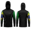 Camisa de Pesca TucunaFish Brasil com Capuz+Bandana e Proteção UV50+
