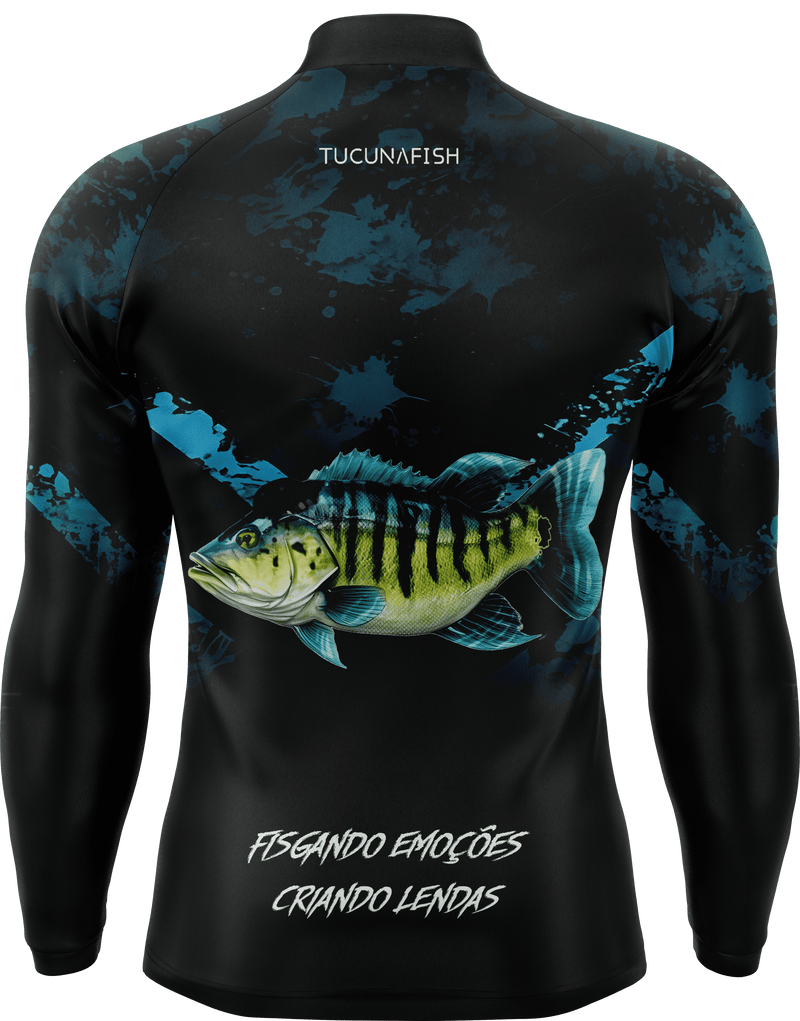 Camisa de Pesca TucunaFish Predador Azul com Proteção UV50+