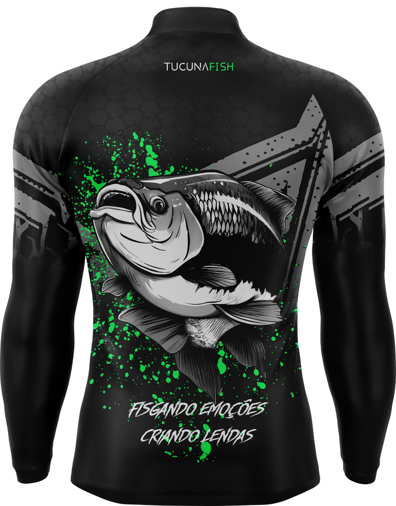 Camisa de Pesca TucunaFish Sombra Verde com Proteção UV50+