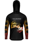 Camisa de Pesca TucunaFish Olho do Predador com Capuz e Proteção UV50+