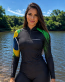 Camisa de Pesca Feminina Brasil com Proteção UV50+