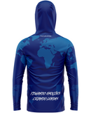 Camisa de Pesca TucunaFish Mundo Azul com Capuz+Bandana e Proteção UV50+
