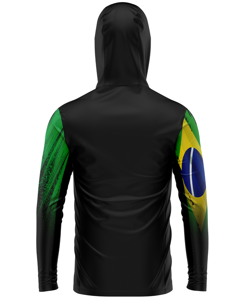 Camisa de Pesca TucunaFish Brasil com Capuz+Bandana e Proteção UV50+