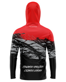 Camisa de Pesca TucunaFish Red Strike com Capuz+Bandana e Proteção UV50+