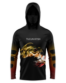 Camisa de Pesca TucunaFish Olho do Predador com Capuz+Bandana e Proteção UV50+