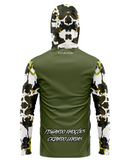 Camisa de Pesca TucunaFish Sniper Verde com Capuz+Bandana e Proteção UV50+
