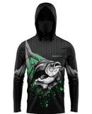 Camisa de Pesca TucunaFish Sombra Verde com Capuz+Bandana e Proteção UV50+