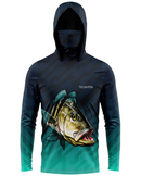 Camisa de Pesca TucunaFish Olhar do Predador com Capuz+Bandana e Proteção UV50+