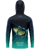 Camisa de Pesca TucunaFish Olhar do Predador com Capuz+Bandana e Proteção UV50+