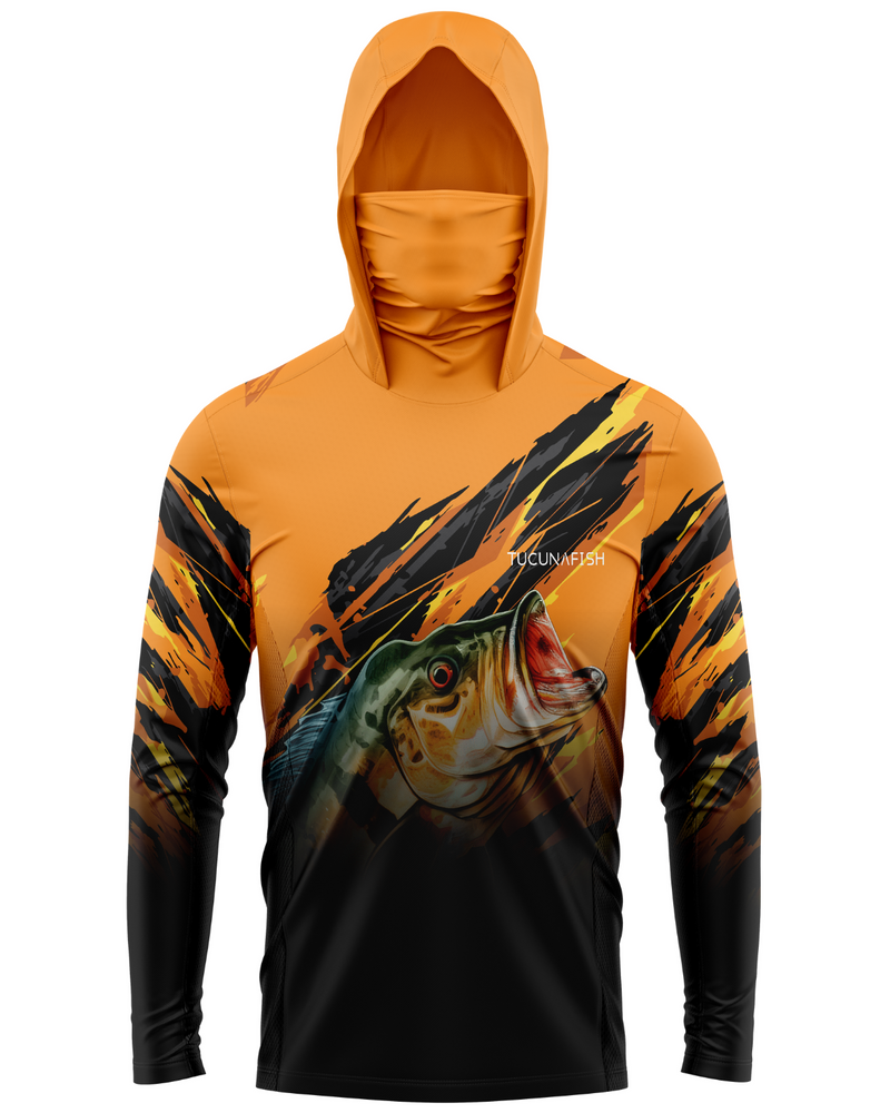 Camisa de Pesca TucunaFish Garra do Predador com Capuz+Bandana e Proteção UV50+