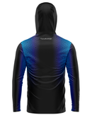 Camisa de Pesca TucunaFish Prisma Azul com Capuz+Bandana e Proteção UV50+