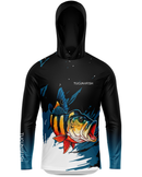 Camisa de Pesca TucunaFish Ataque Tucuna com Capuz e Proteção UV50+