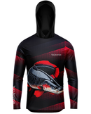 Camisa de Pesca TucunaFish Gigante da Amazônia com Capuz e Proteção UV50+