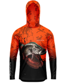 Camisa de Pesca TucunaFish Escama de Fogo com Capuz e Proteção UV50+