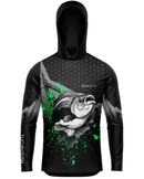 Camisa de Pesca TucunaFish Sombra Verde com Capuz e Proteção UV50+