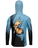 Camisa de Pesca TucunaFish Lâmina Azul com Capuz e Proteção UV50+