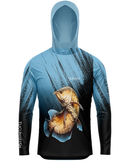 Camisa de Pesca TucunaFish Lâmina Azul com Capuz e Proteção UV50+