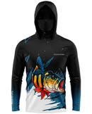 Camisa de Pesca TucunaFish Ataque Tucuna com Capuz+Bandana e Proteção UV50+