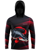 Camisa de Pesca TucunaFish Gigante da Amazônia com Capuz+Bandana e Proteção UV50+