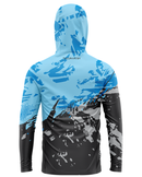 Camisa de Pesca TucunaFish Zona Gelada com Capuz+Bandana e Proteção UV50+