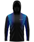 Camisa de Pesca TucunaFish Prisma Azul com Capuz+Bandana e Proteção UV50+