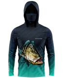 Camisa de Pesca TucunaFish Olhar do Predador com Capuz+Bandana e Proteção UV50+