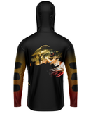 Camisa de Pesca TucunaFish Olho do Predador com Capuz e Proteção UV50+
