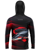 Camisa de Pesca TucunaFish Gigante da Amazônia com Capuz+Bandana e Proteção UV50+