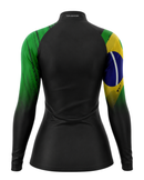 Camisa de Pesca Feminina Brasil com Proteção UV50+